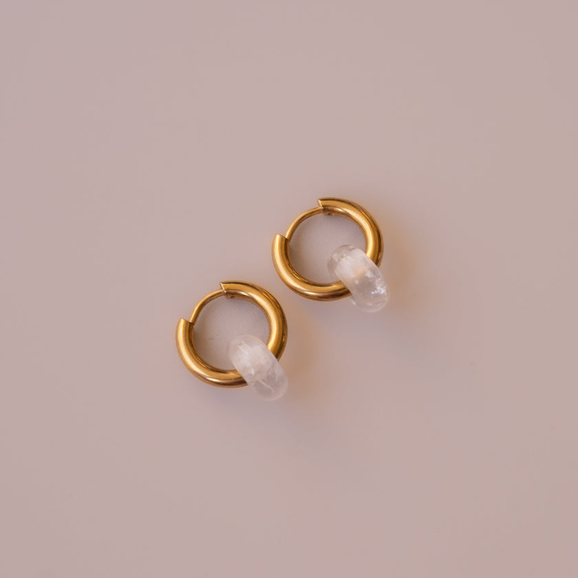 Arete Cuarzo Blanco Mini