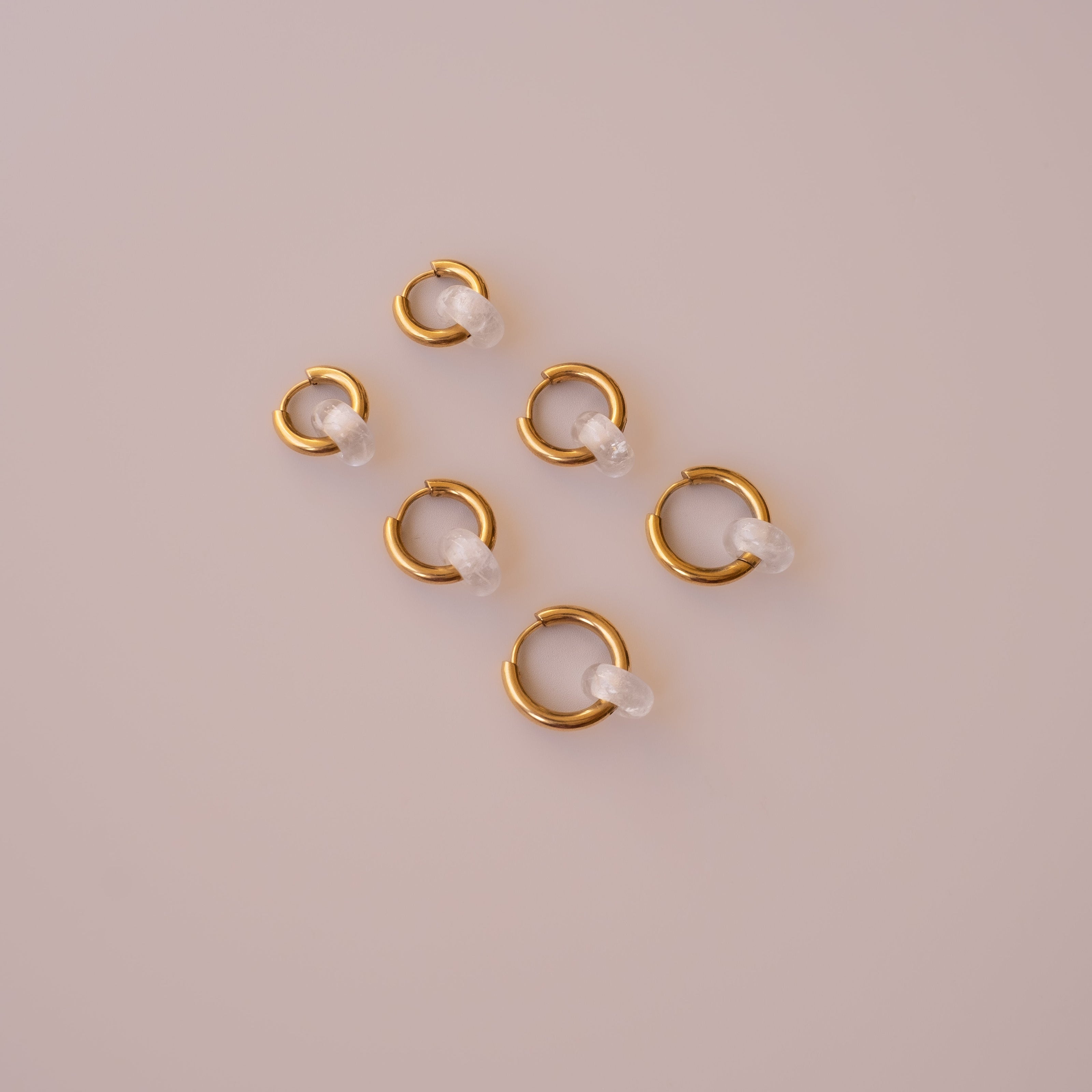Arete Cuarzo Blanco Mini
