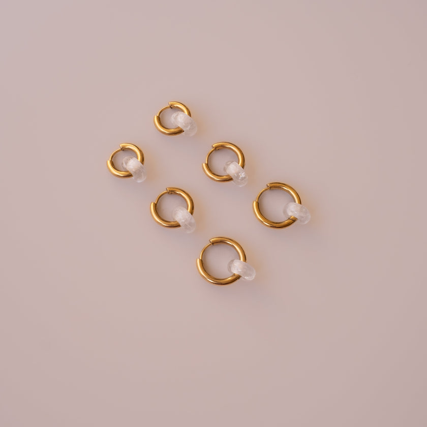 Arete Cuarzo Blanco Mini