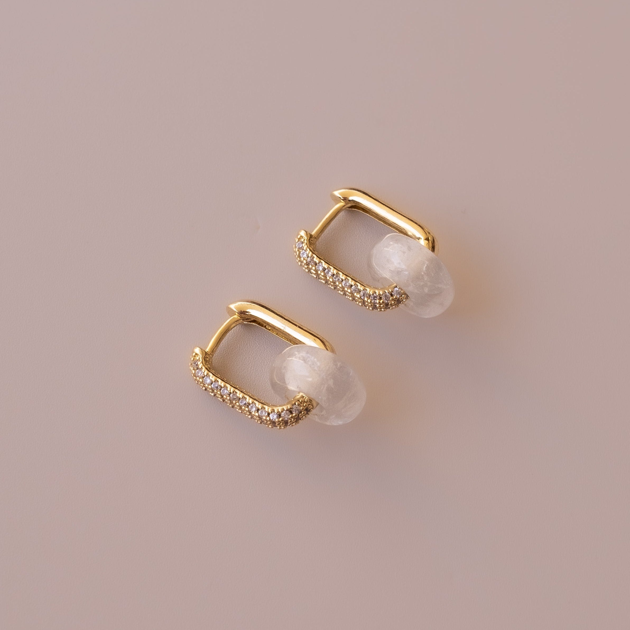 Arete Cuarzo Blanco Mini