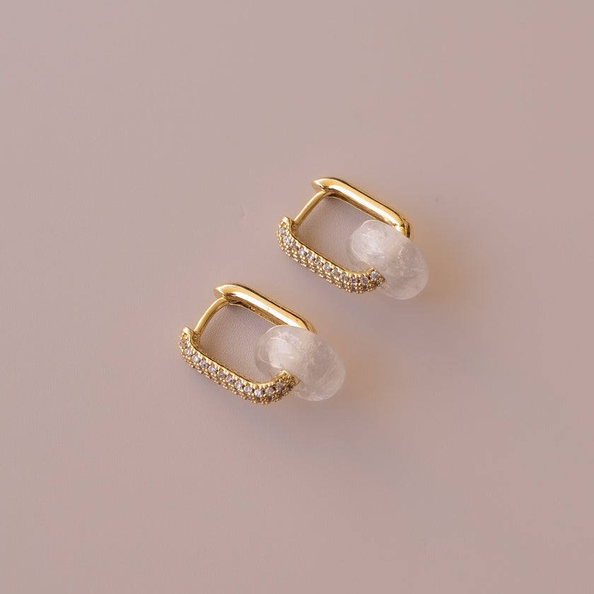 Arete Cuarzo Blanco Mini