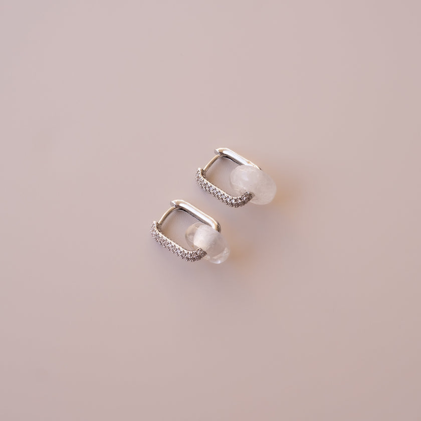 Arete Cuarzo Blanco Mini