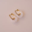 Arete Cuarzo Rosa Big