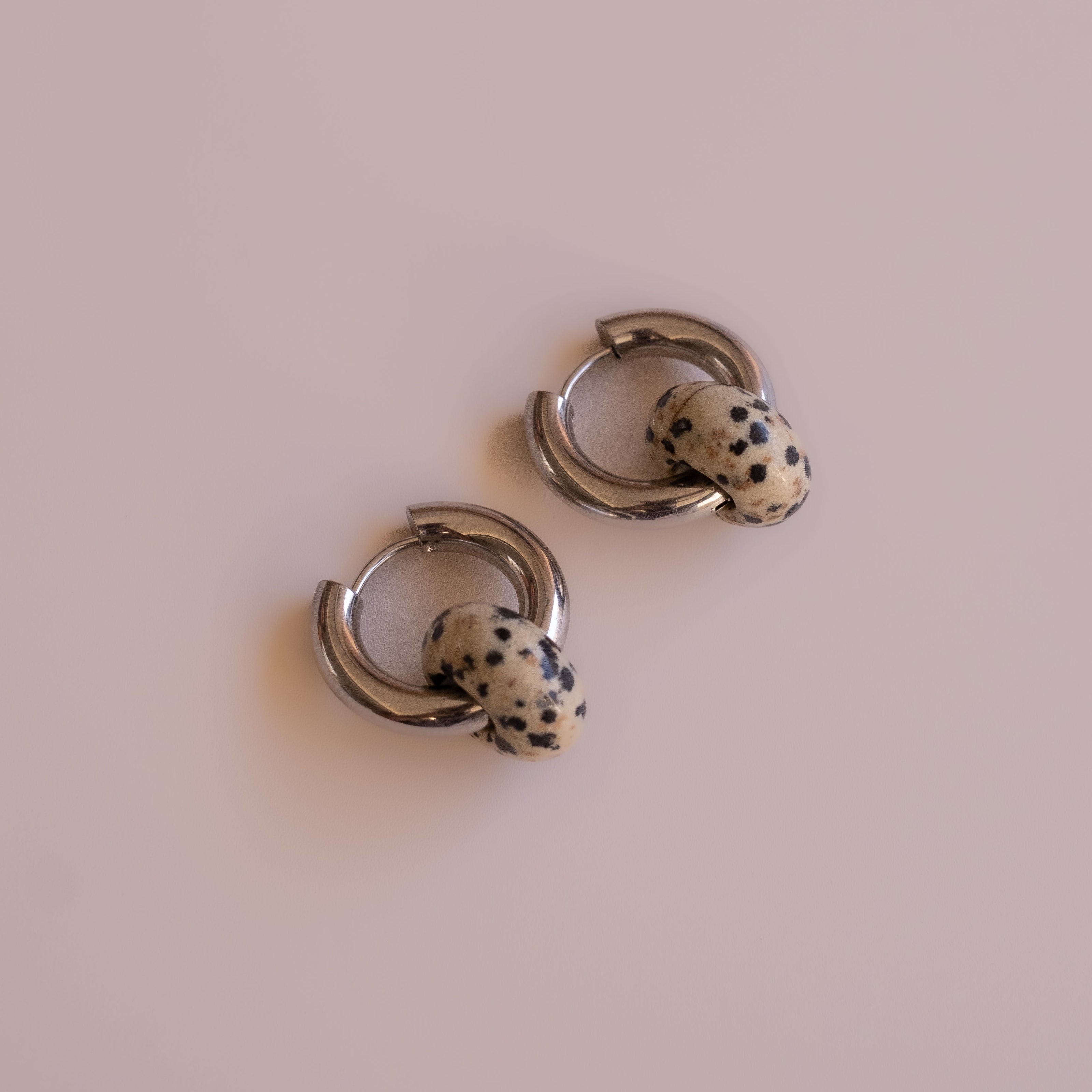 Aretes Jaspe Dálmata Medi