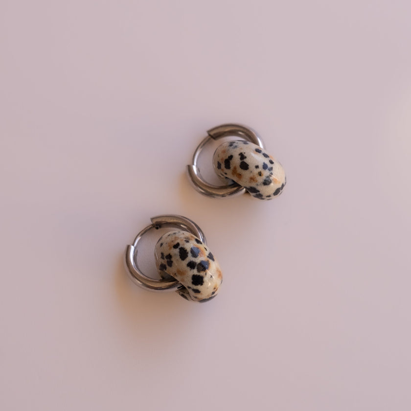 Aretes Jaspe Dálmata Medi
