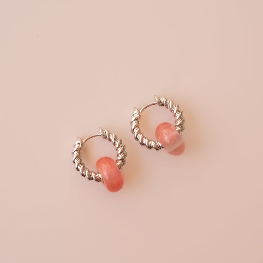 Arete Cuarzo Cherry Medi