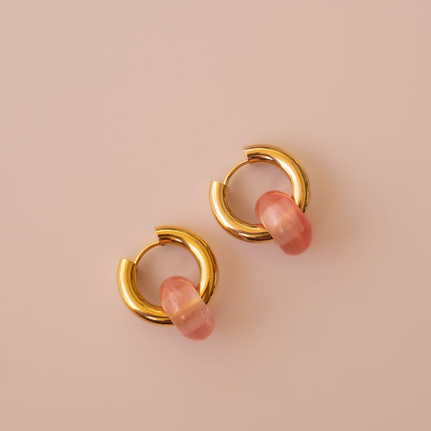 Arete Cuarzo Cherry Medi