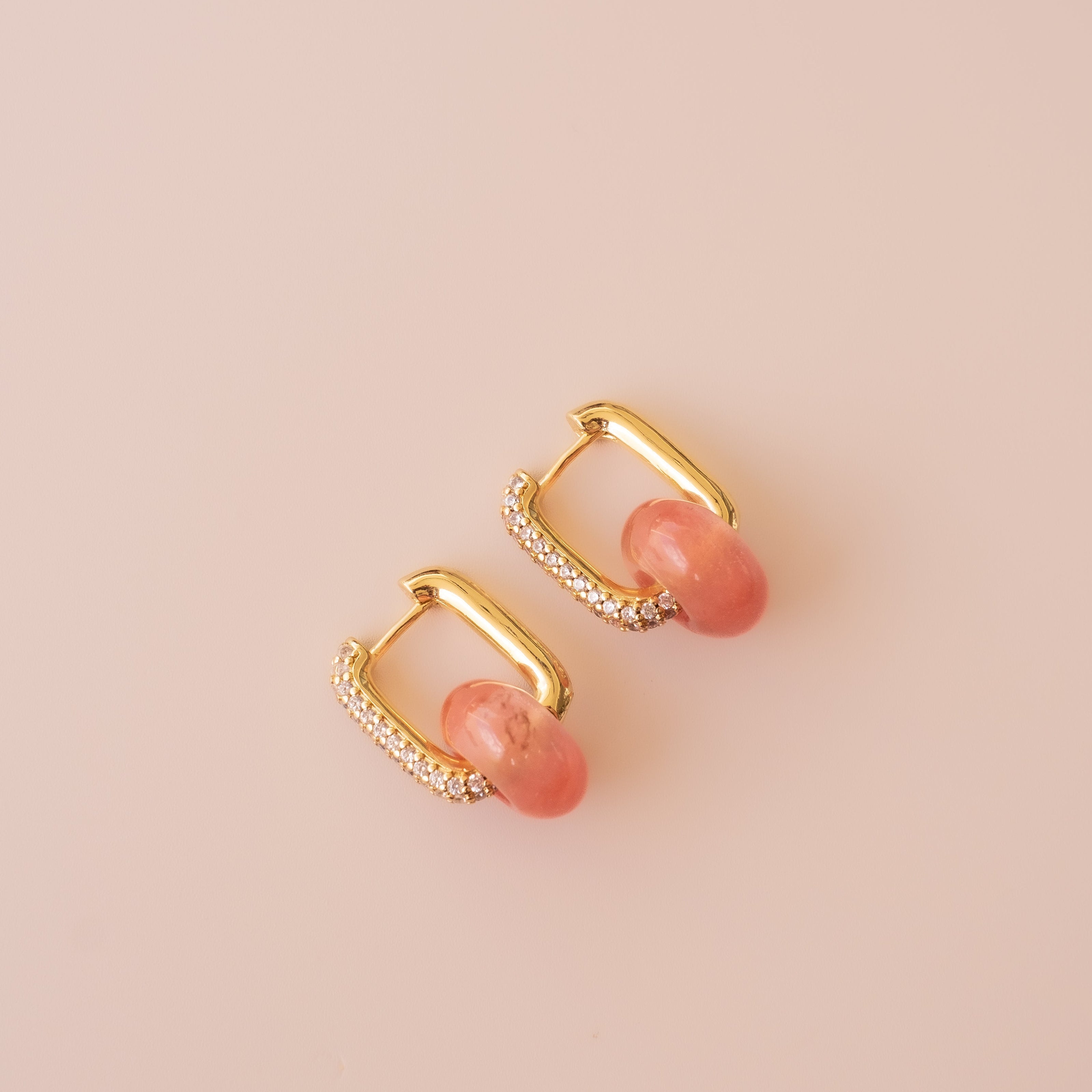Arete Cuarzo Cherry Medi