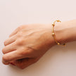 Pulsera Rígida Bolitas Dorada