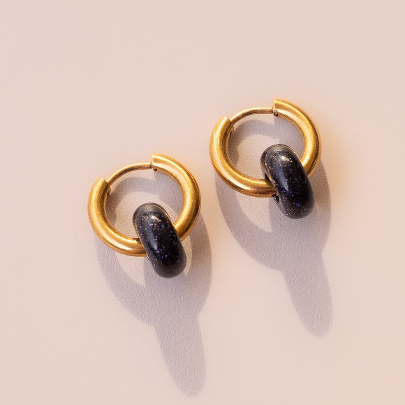 Arete Aventurina Azul Mini