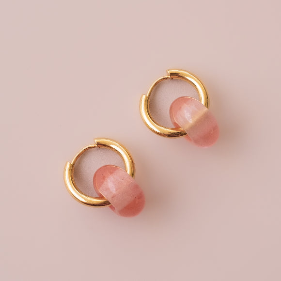 Arete Cuarzo Cherry Medi