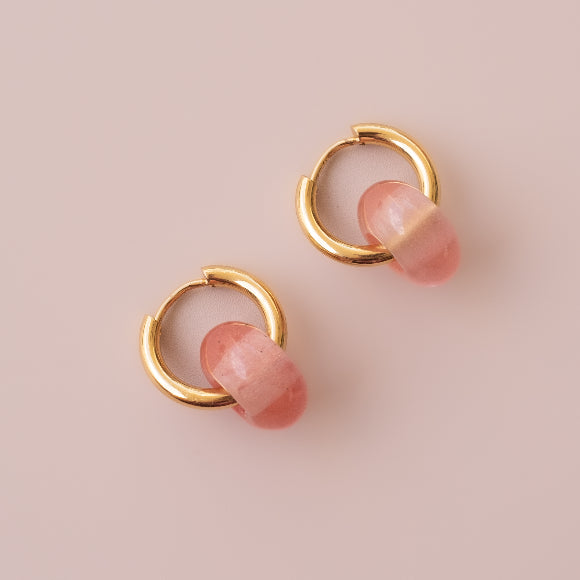 Arete Cuarzo Cherry Medi