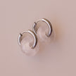 Arete Cuarzo Rosa Medi