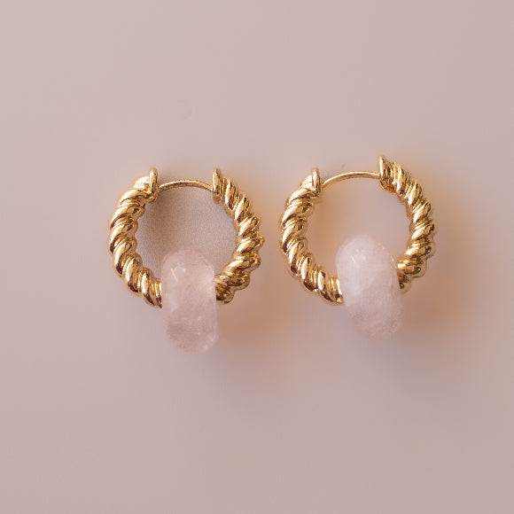 Arete Cuarzo Blanco Medi